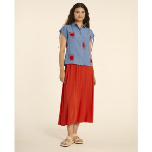CAMISA BORDADO CANGREJOS AZUL BY PEPA LOVES