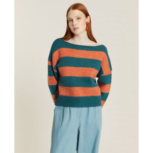 JERSEY DE RAYAS VERDE Y TOFFE BY PEPA LOVES