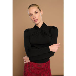 BLACK ILENIA TOP BY MINUETO