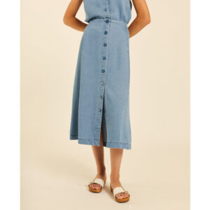 FALDA MIDI DENIM BY PEPALOVES